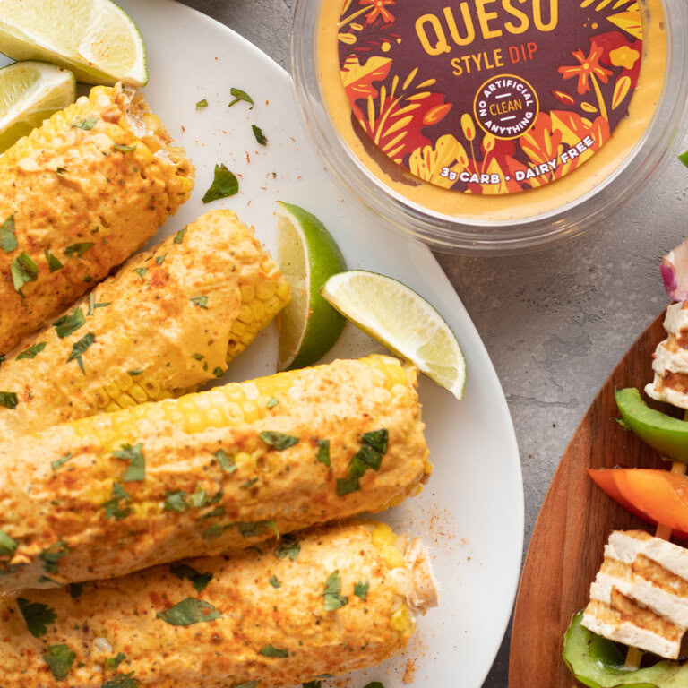 Elote Corn with Queso & Buffalo Dip Good Foods